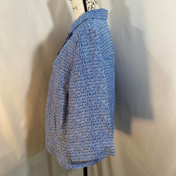 Christopher & Banks Crew Neck Long Sleeve Large Button Shirt Sz 14W-24W - Picture 2 of 7